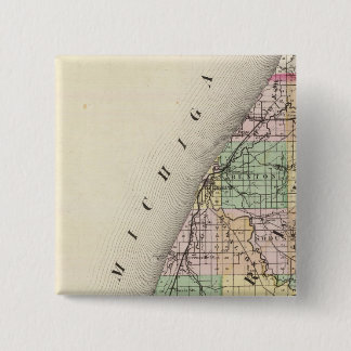Chapa Cuadrada Mapa del condado de Berrien, Michigan