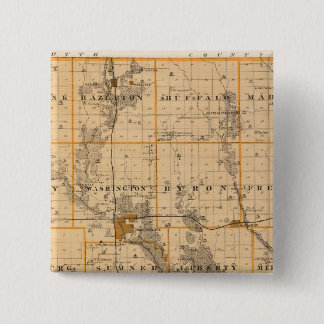 Chapa Cuadrada Mapa del condado de Buchanan, estado de Iowa