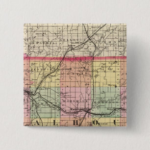 Chapa Cuadrada Mapa del condado de Calhoun, Michigan