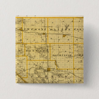 Chapa Cuadrada Mapa del condado de Cedar, estado de Iowa