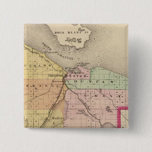 Chapa Cuadrada Mapa del condado de Cheboygan, Michigan