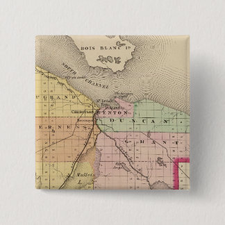 Chapa Cuadrada Mapa del condado de Cheboygan, Michigan
