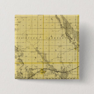 Chapa Cuadrada Mapa del condado de Chickasaw, estado de Iowa