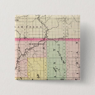 Chapa Cuadrada Mapa del condado de Clare, Michigan