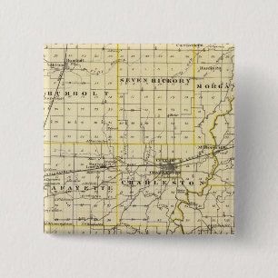 Chapa Cuadrada Mapa del condado de Coles