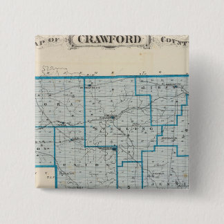 Chapa Cuadrada Mapa del condado de Crawford