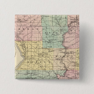 Chapa Cuadrada Mapa del condado de Crawford, estado de Wisconsin