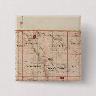 Chapa Cuadrada Mapa del condado de Dallas, estado de Iowa