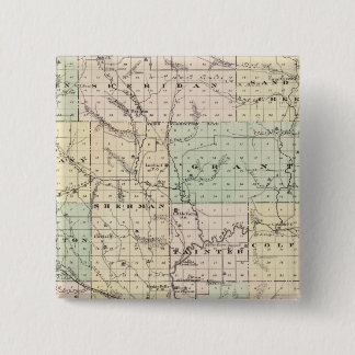 Chapa Cuadrada Mapa del condado de Dunn, estado de Wisconsin