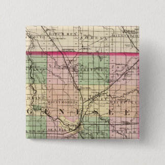 Chapa Cuadrada Mapa del condado de Genesee, Michigan