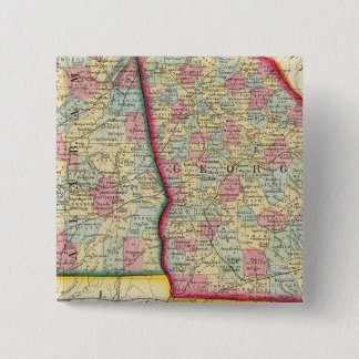 Chapa Cuadrada Mapa Del Condado De Georgia Y Alabama