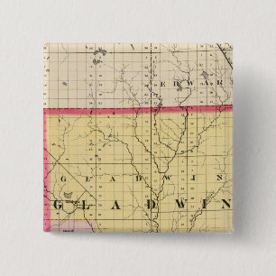 Chapa Cuadrada Mapa del condado de Gladwin, Michigan