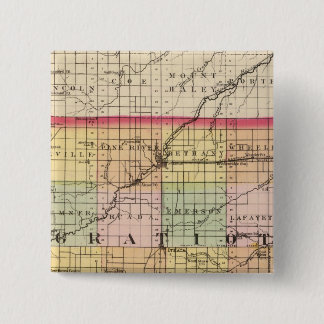 Chapa Cuadrada Mapa del condado de Gratiot, Michigan
