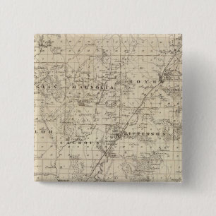 Chapa Cuadrada Mapa del condado de Harrison, estado de Iowa