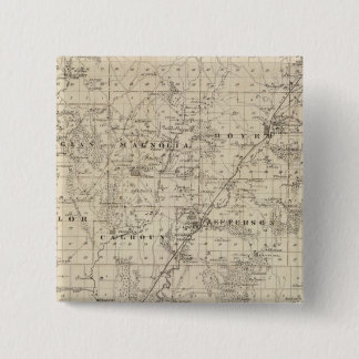 Chapa Cuadrada Mapa del condado de Harrison, estado de Iowa