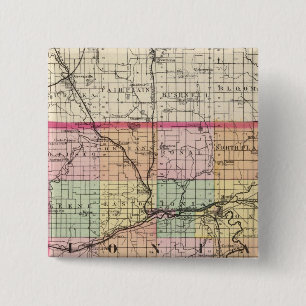 Chapa Cuadrada Mapa del condado de Ionia, Michigan