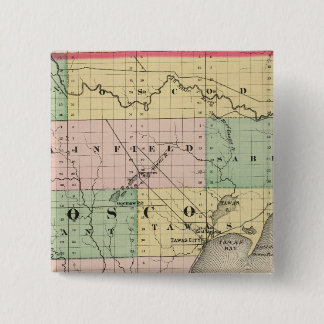 Chapa Cuadrada Mapa del condado de Iosco, Michigan