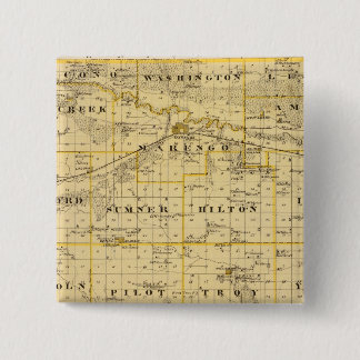 Chapa Cuadrada Mapa del condado de Iowa, estado de Iowa