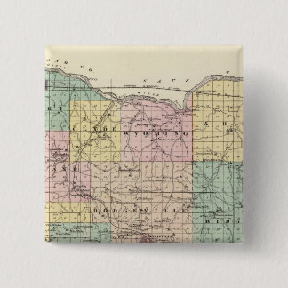 Chapa Cuadrada Mapa del condado de Iowa, estado de Wisconsin