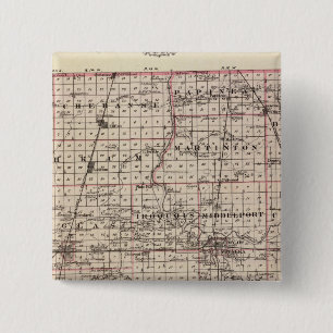 Chapa Cuadrada Mapa del condado de Iroquois