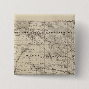 Chapa Cuadrada Mapa del condado de Jones, estado de Iowa