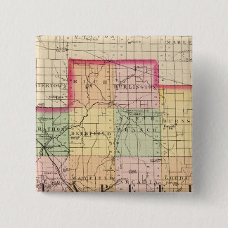 Chapa Cuadrada Mapa del condado de Lapeer, Michigan