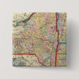 Chapa Cuadrada Mapa Del Condado De Los Estados De Nueva York