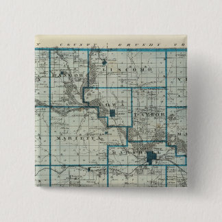 Chapa Cuadrada Mapa del condado de Marshall, estado de Iowa