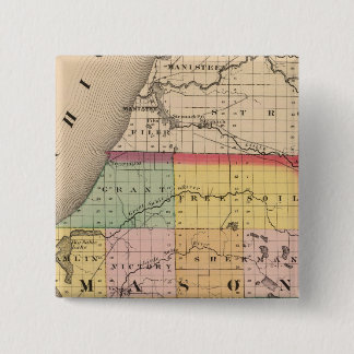 Chapa Cuadrada Mapa del condado de Mason, Michigan