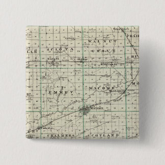 Chapa Cuadrada Mapa del condado de McDonough, Rushville
