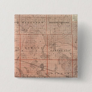 Chapa Cuadrada Mapa del condado de Meeker, Minnesota