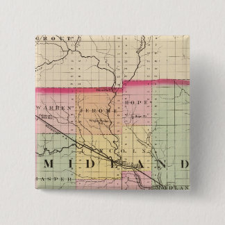 Chapa Cuadrada Mapa del condado de Midland, Michigan