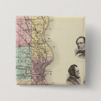 Chapa Cuadrada Mapa del condado de Milwaukee, estado de Wisconsin