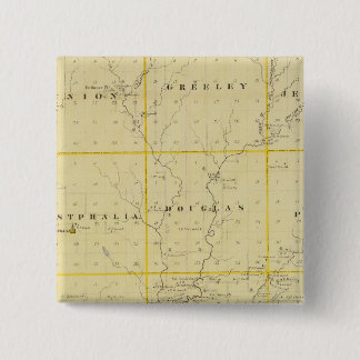 Chapa Cuadrada Mapa del condado de Monona, estado de Iowa