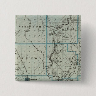 Chapa Cuadrada Mapa del condado de Monona, estado de Iowa 2