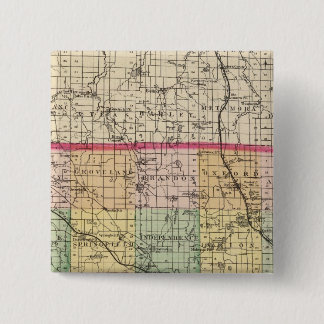 Chapa Cuadrada Mapa del condado de Oakland, Michigan