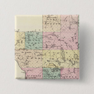 Chapa Cuadrada Mapa del condado de Polk, estado de Wisconsin