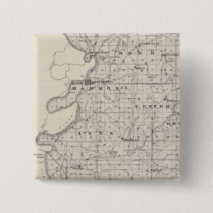 Chapa Cuadrada Mapa del condado de Posey