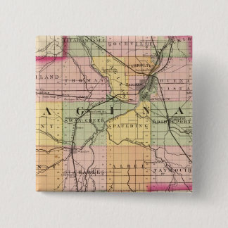 Chapa Cuadrada Mapa del condado de Saginaw, Michigan