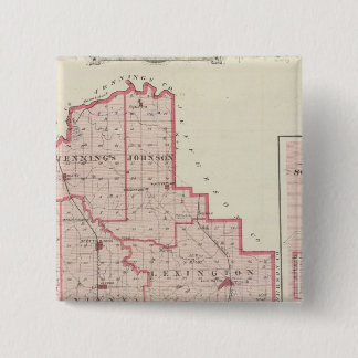 Chapa Cuadrada Mapa del condado de Scott con Lexington, Scottsbur