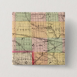 Chapa Cuadrada Mapa del condado de St Clair, Michigan