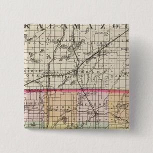 Chapa Cuadrada Mapa del condado de St Joseph, Michigan