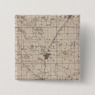 Chapa Cuadrada Mapa del condado de Steuben Indiana