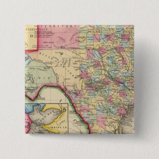Chapa Cuadrada Mapa Del Condado De Texas