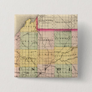 Chapa Cuadrada Mapa del condado de Tuscola, Michigan