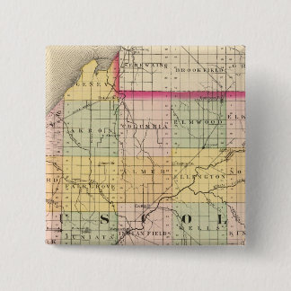 Chapa Cuadrada Mapa del condado de Tuscola, Michigan
