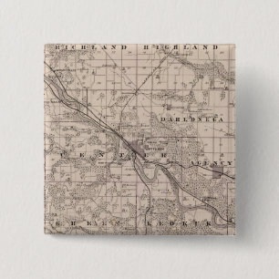 Chapa Cuadrada Mapa del condado de Wapello, estado de Iowa