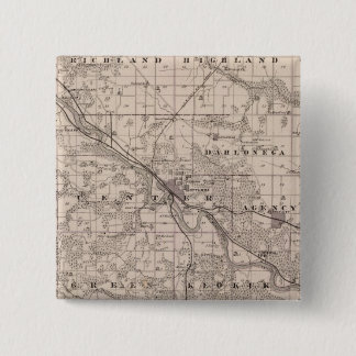 Chapa Cuadrada Mapa del condado de Wapello, estado de Iowa