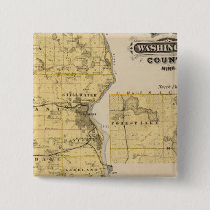 Chapa Cuadrada Mapa del condado de Washington, Minnesota
