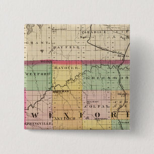 Chapa Cuadrada Mapa del condado de Wexford, Michigan